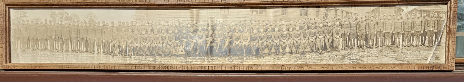 WWI 493rd Aero Squadron Panoramic Photo 6 3/4 x 48 Named Roster ID'd