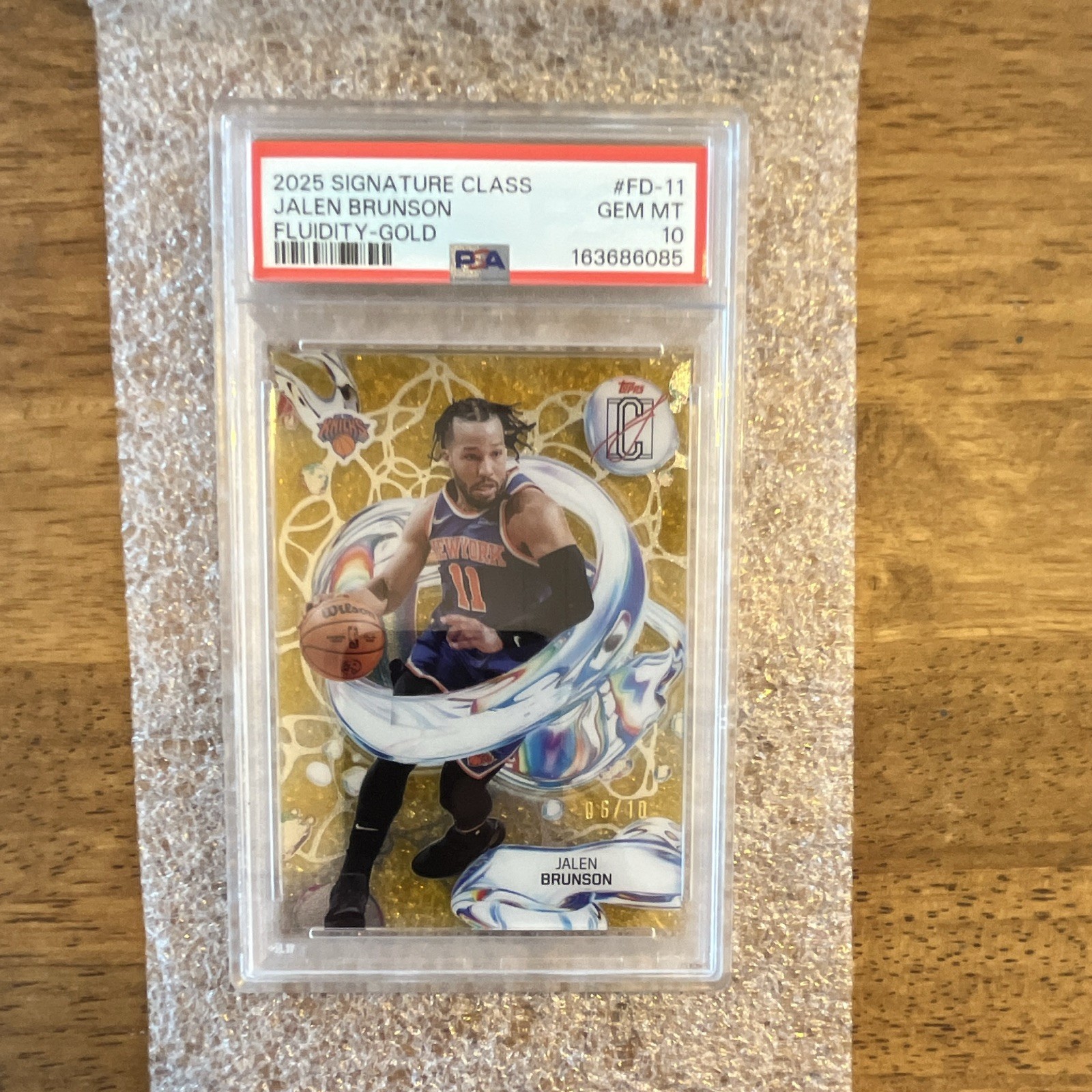 PSA GEM MT 10 25/26 Topps Signature Class Jalen Brunson Gold Acetate /10 SSP 🔥