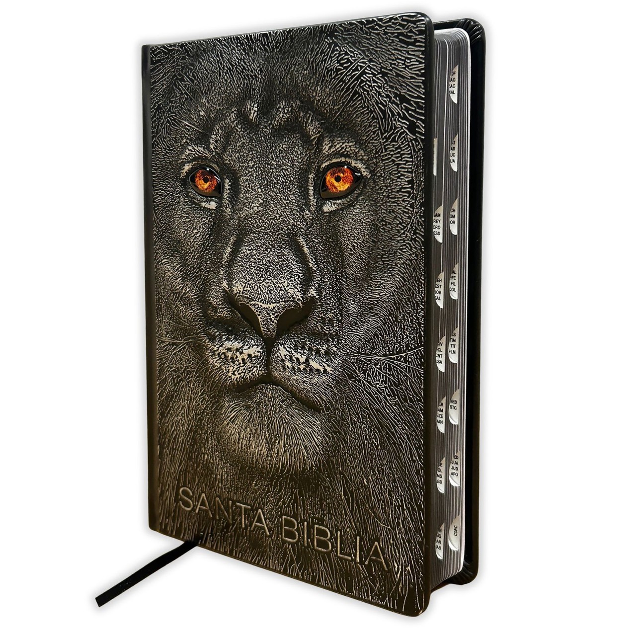 Biblia Leon de Juda Edicion Especial RV1960, tapa dura negro con indice