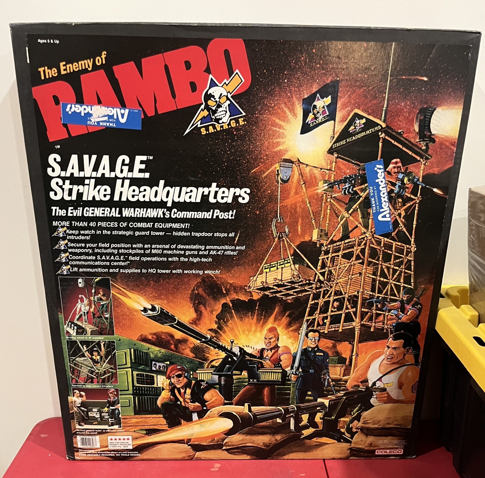 Coleco Rambo’s SAVAGE Strike Headquarters SEALED and UNOPENED-NM Box Condition 