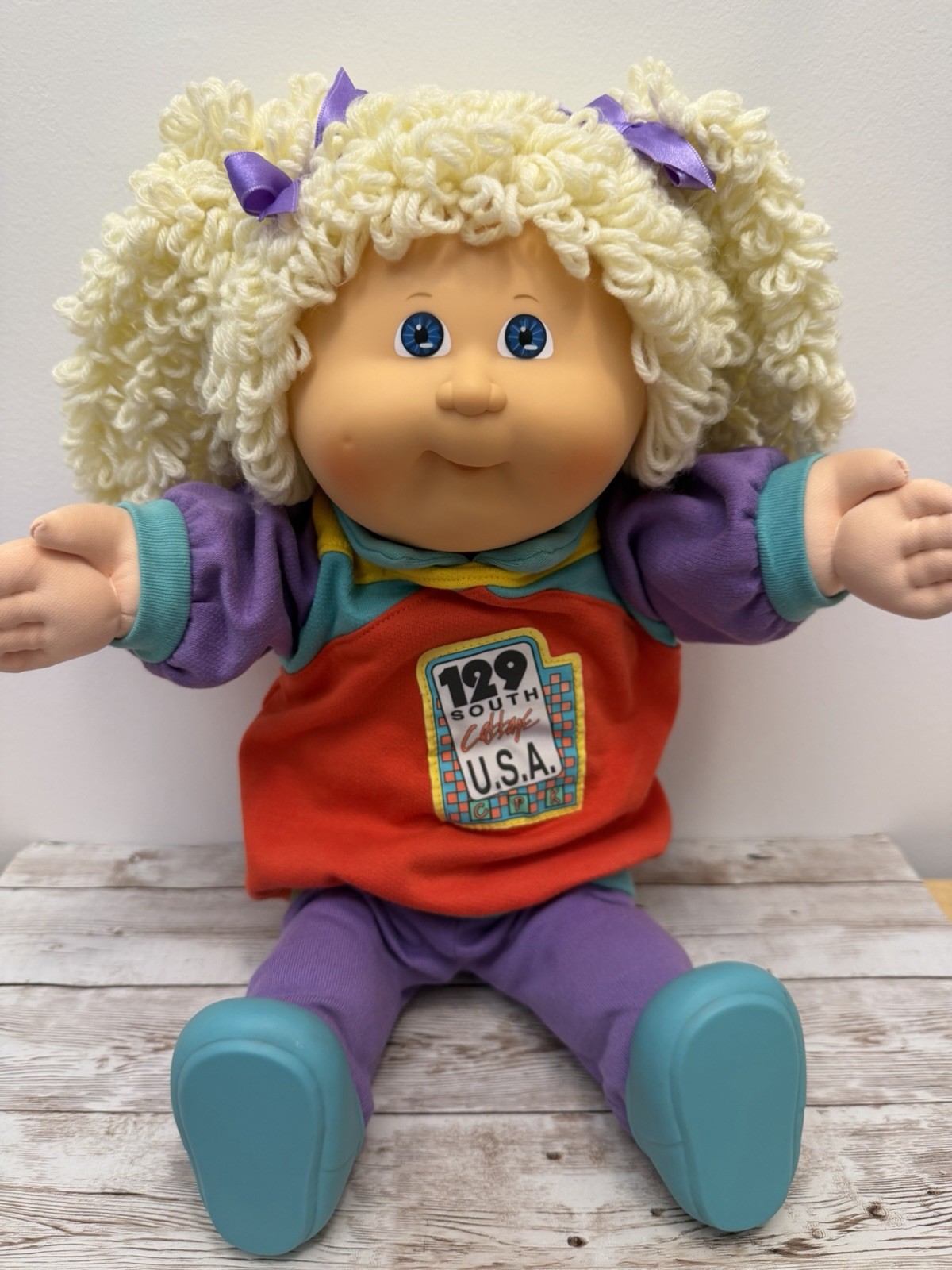 1990 #30 Hasbro CPK Girl Double cream yarn popcorn Cabbage Patch Kids Doll 1990 #30 Hasbro CPK Girl Double cream yarn popcorn Cabbage Patch Kids Doll