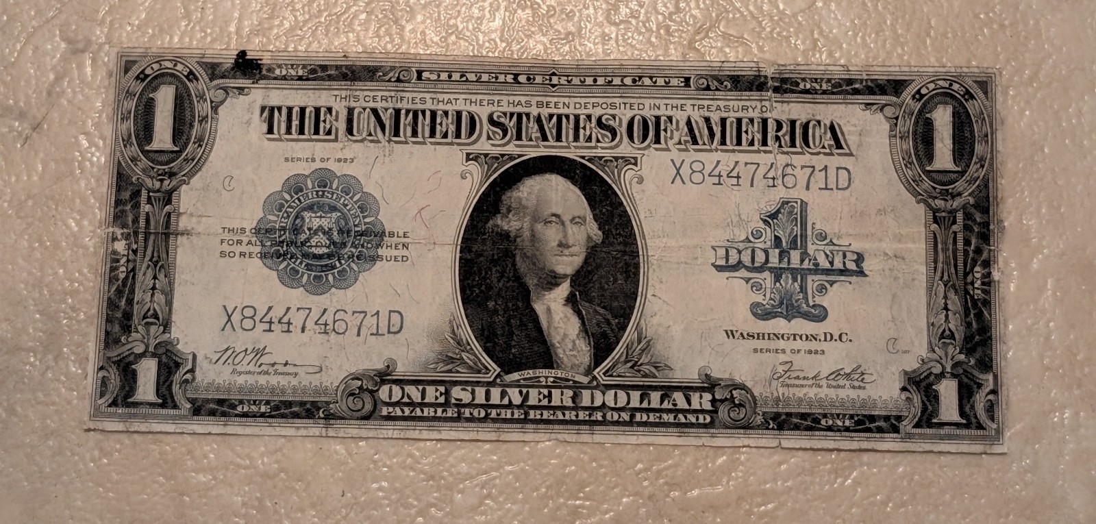 $1 1923 One Dollar Silver Certificate Large Note