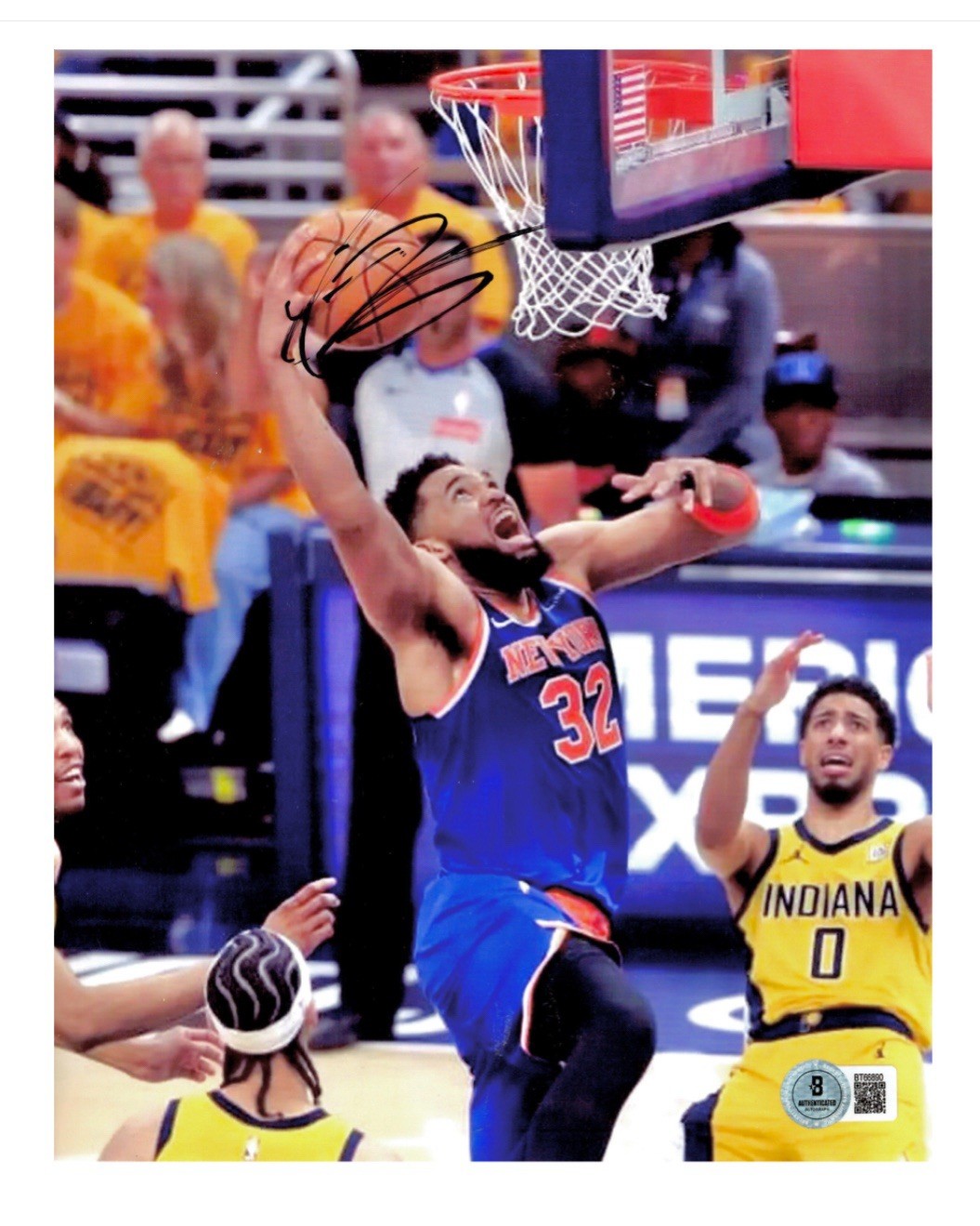 Karl Anthony Towns Signed 8x10 Photo New York Knicks Autographed Beckett BAS COA Karl Anthony Towns Signed 8x10 Photo New York Knicks Autographed Beckett BAS COA