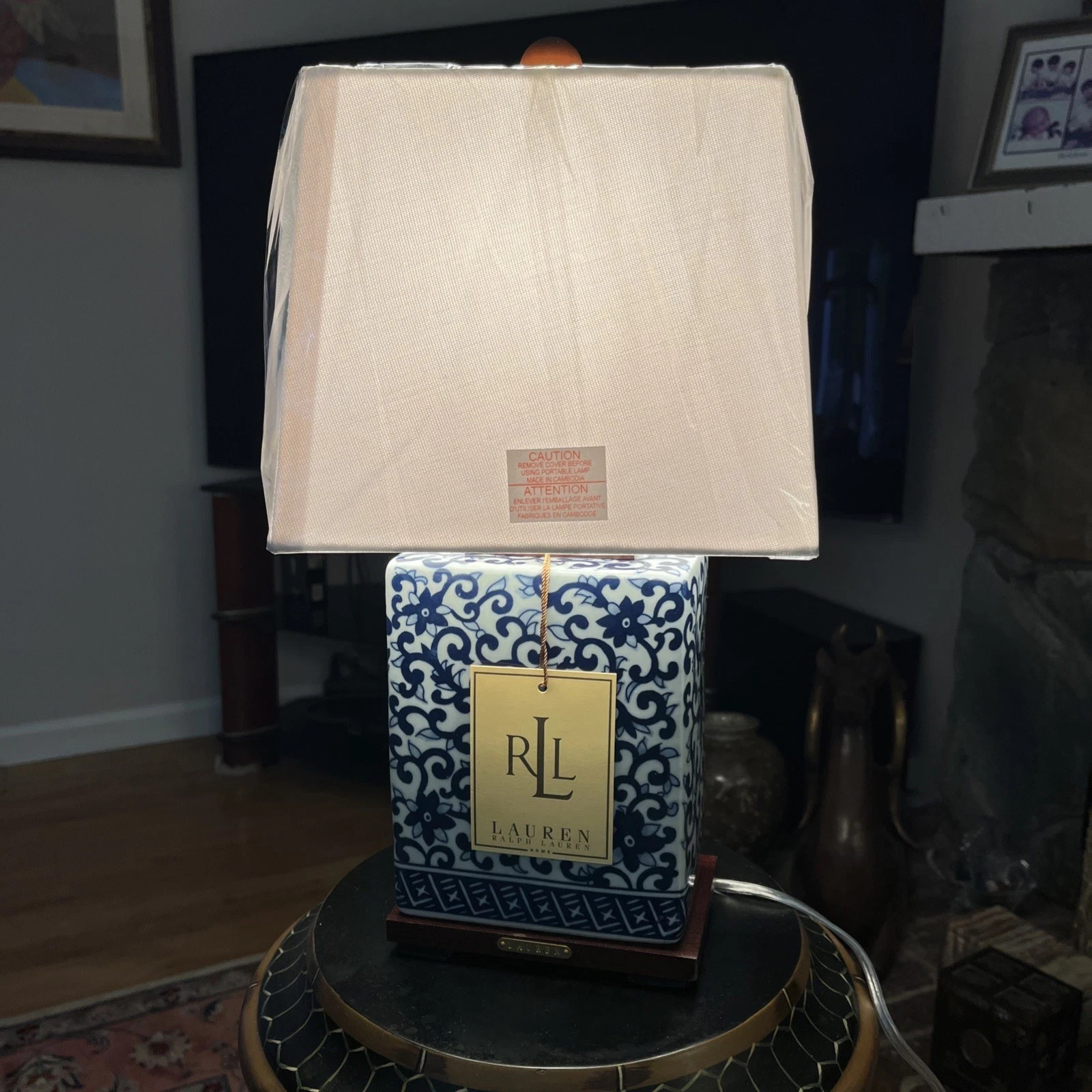 Ralph Lauren Table Lamp Blue & White Porcelain NWT NEW 17” Vintage Style Ralph Lauren Table Lamp Blue & White Porcelain NWT NEW 17” Vintage Style