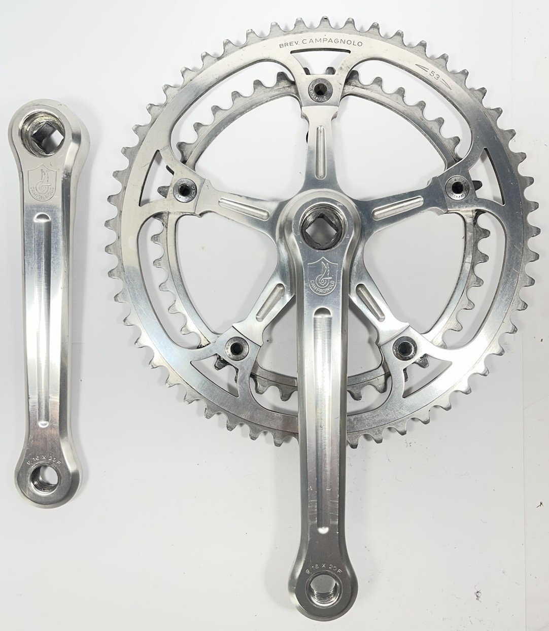Campagnolo Super Record Crankset 170 Strada 52/42 144BCD Vintage Italian Road