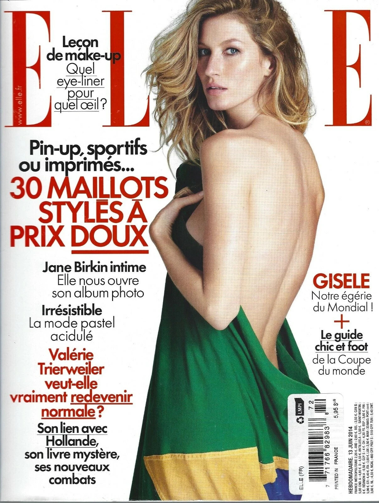 GISELE BUNDCHEN ELLE MAGAZINE FRANCE 6/13/2014 🔥