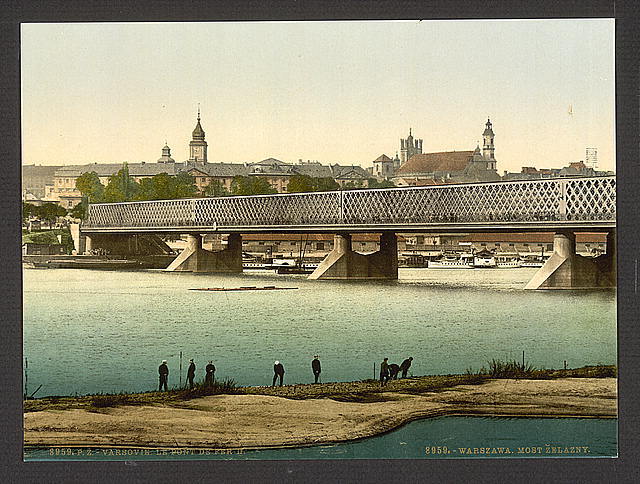 The Iron bridge Warsaw Russia Warsaw Poland c1900 OLD PHOTO