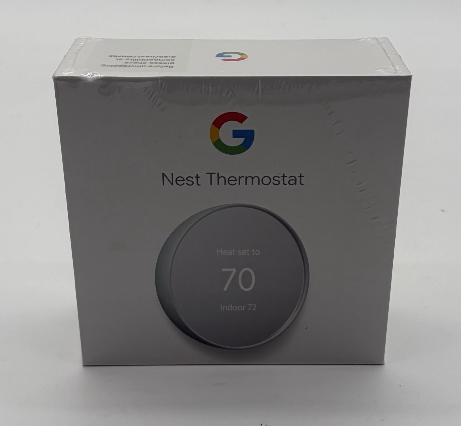 Google Nest G4CVZ Programmable Wi-Fi Thermostat - Fog Gray B4