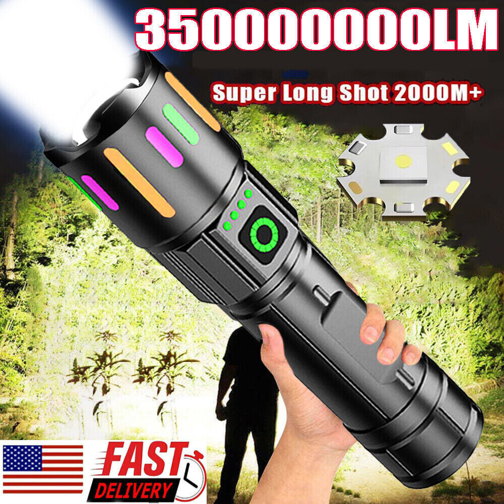 350000000 Lumen Super Bright LED Tactical Flashlight Rechargeable LED Work Light 350000000 Lumen Super Bright LED Tactical Flashlight Rechargeable LED Work Light