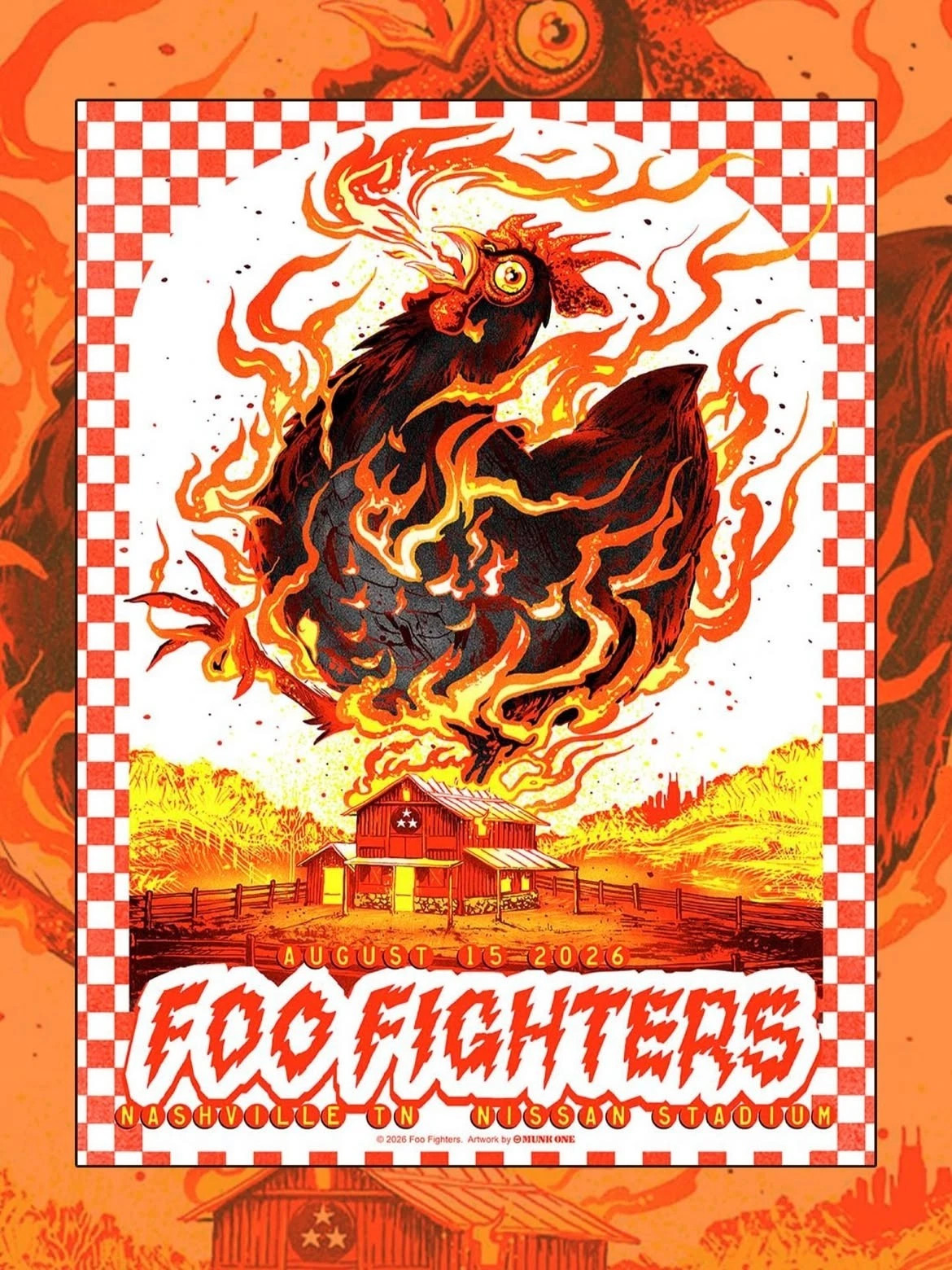 Foo Fighters Nissan Stadium Nashville, TN August 15, 2026 Poster