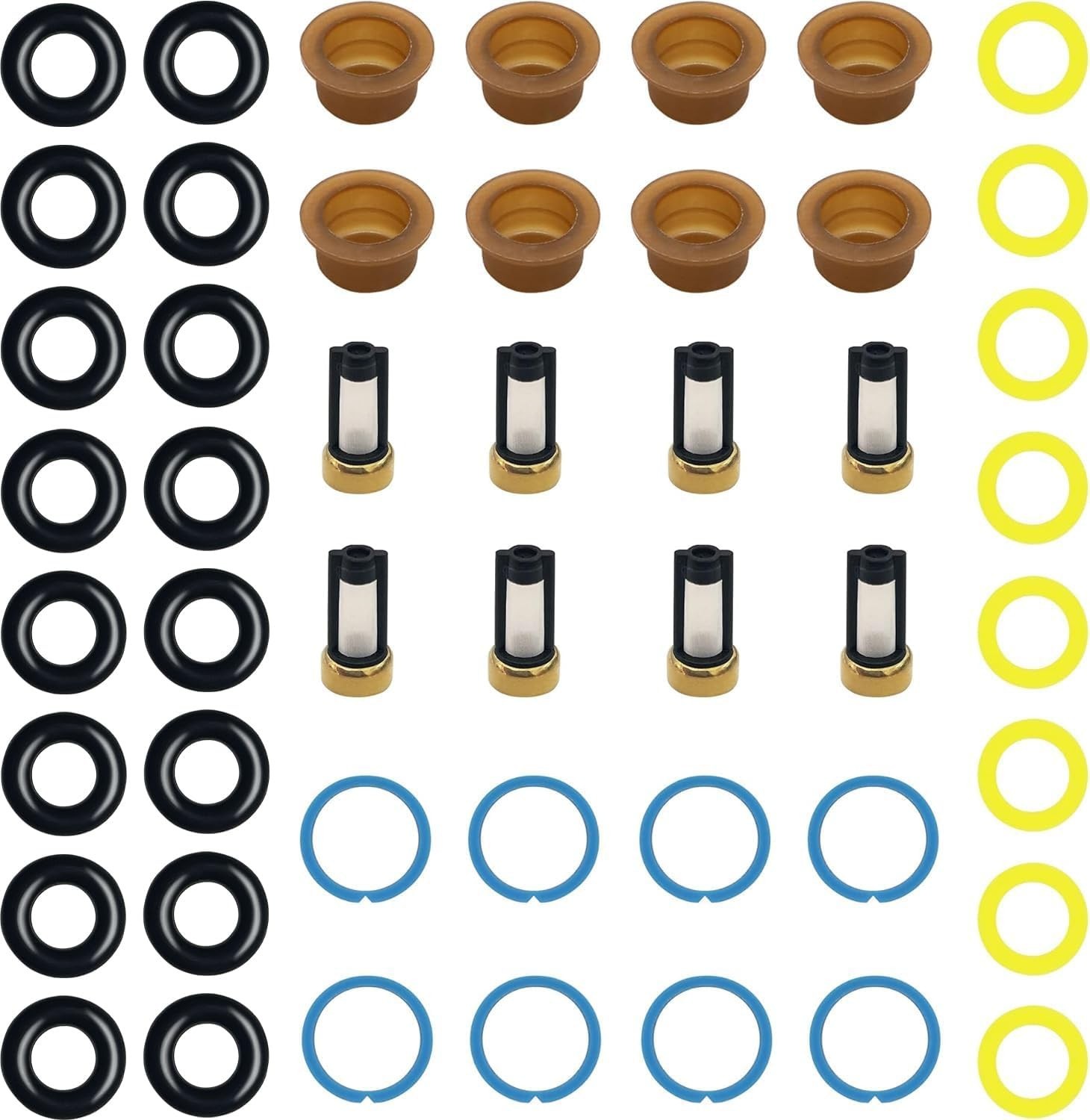 48PCS Fuel Injector Seal Kits, Universal Repair Set Include O-Rings, Pintle C 48PCS Fuel Injector Seal Kits, Universal Repair Set Include O-Rings, Pintle C