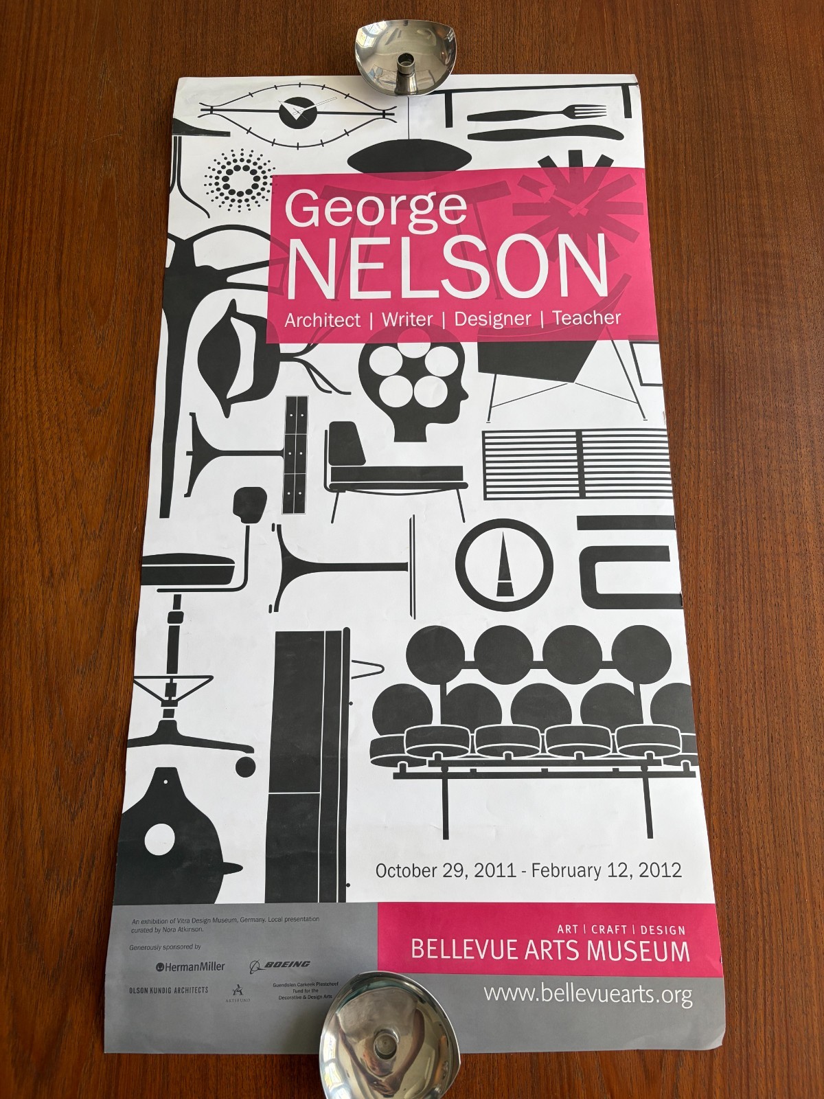 Original George Nelson Museum Exhibit Poster Original George Nelson Museum Exhibit Poster