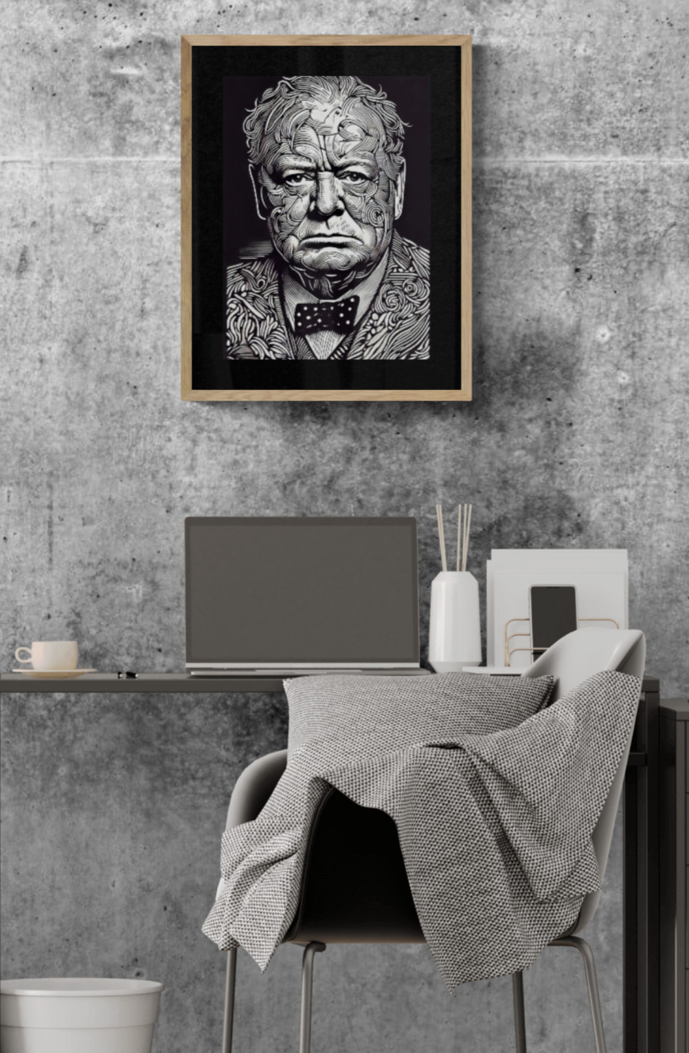 💎 ALEXANDER DULAC | WINSTON CHURCHILL Hand Signed Unframed Print COA/AP