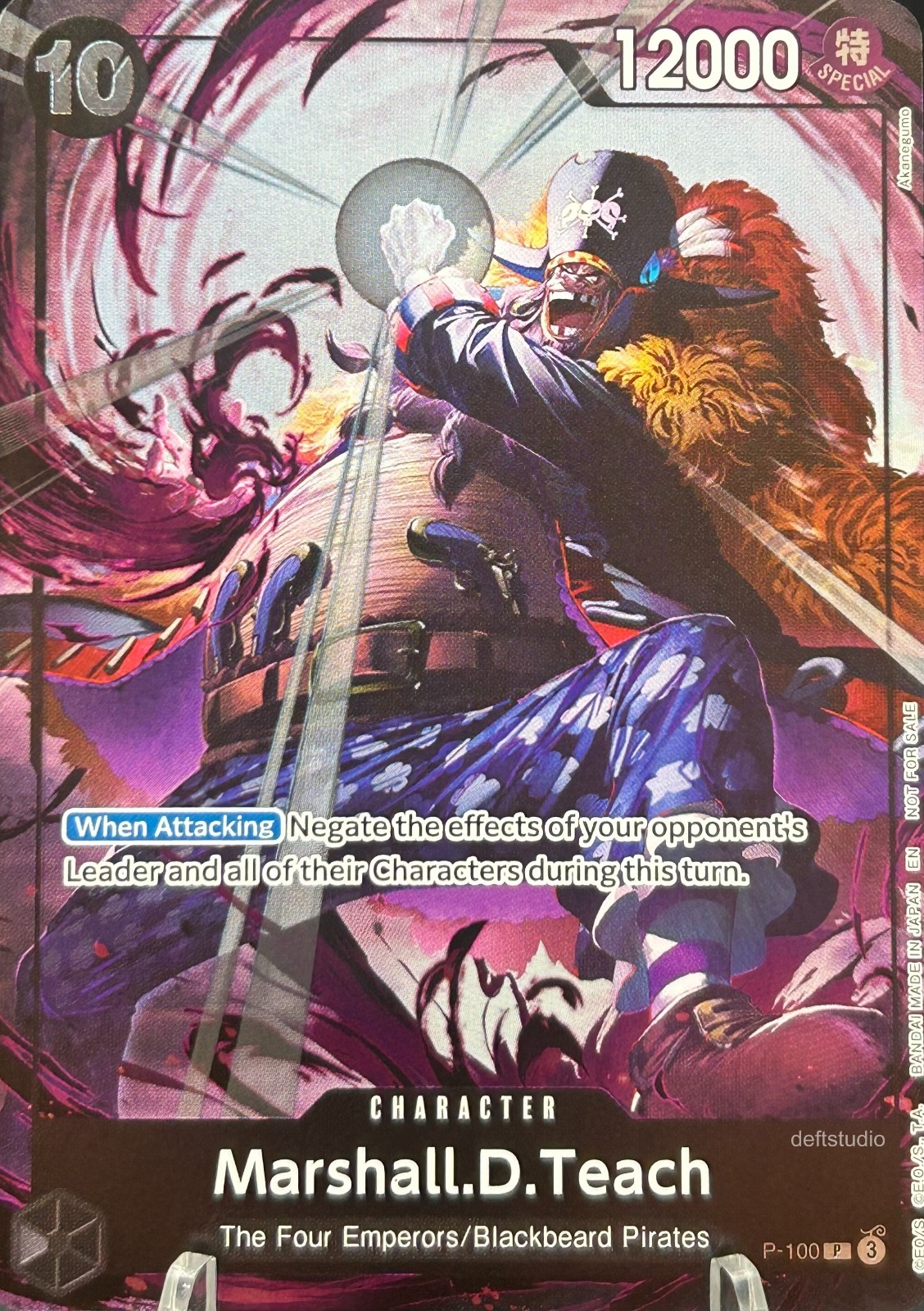 • Marshall.D.Teach • P-100 Alt Art Foil Event Pack Promo One Piece TCG NM • Marshall.D.Teach • P-100 Alt Art Foil Event Pack Promo One Piece TCG NM