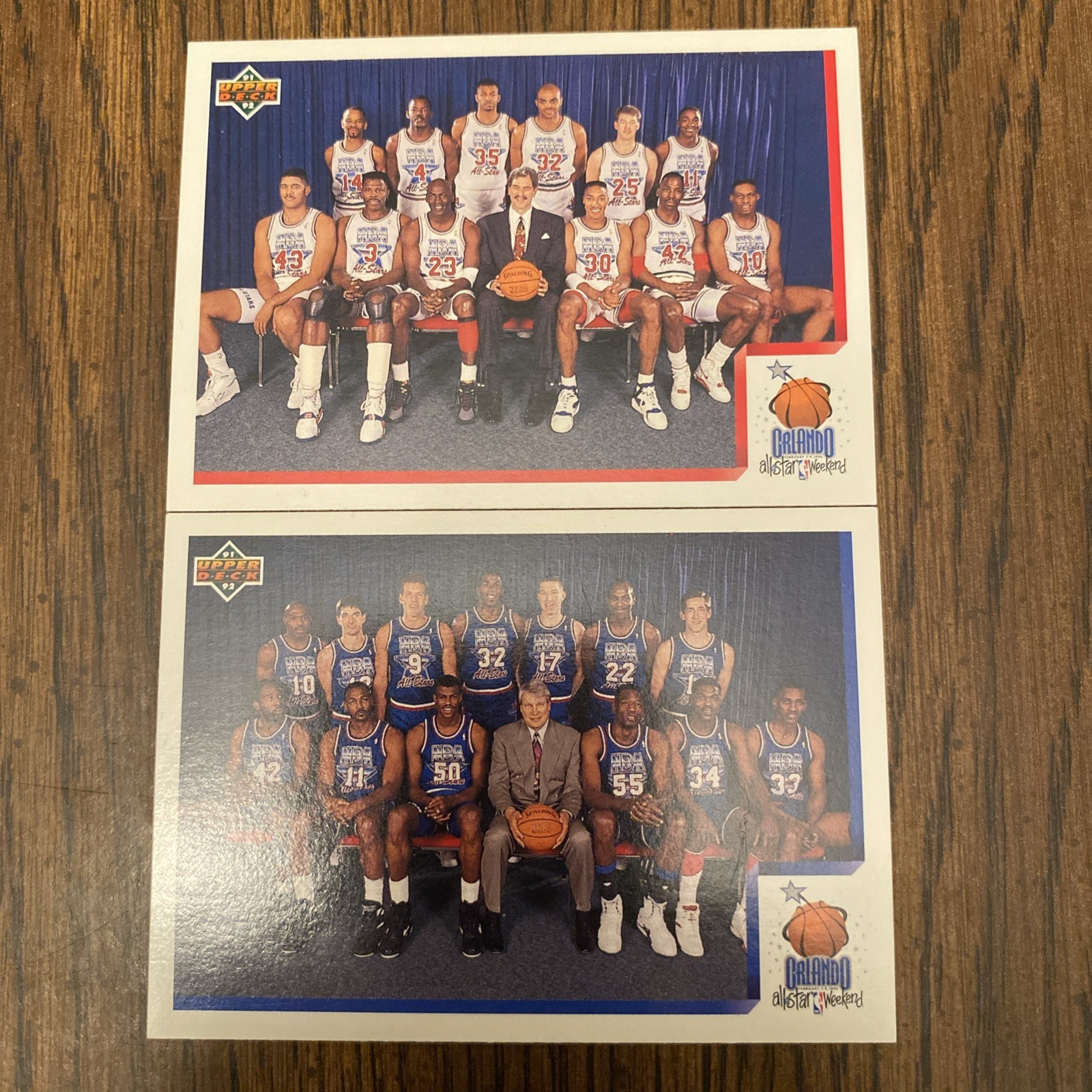 1992-93 Upper Deck Basketball East/West All Stars Checklist Lot 2 Cards 1992-93 Upper Deck Basketball East/West All Stars Checklist Lot 2 Cards