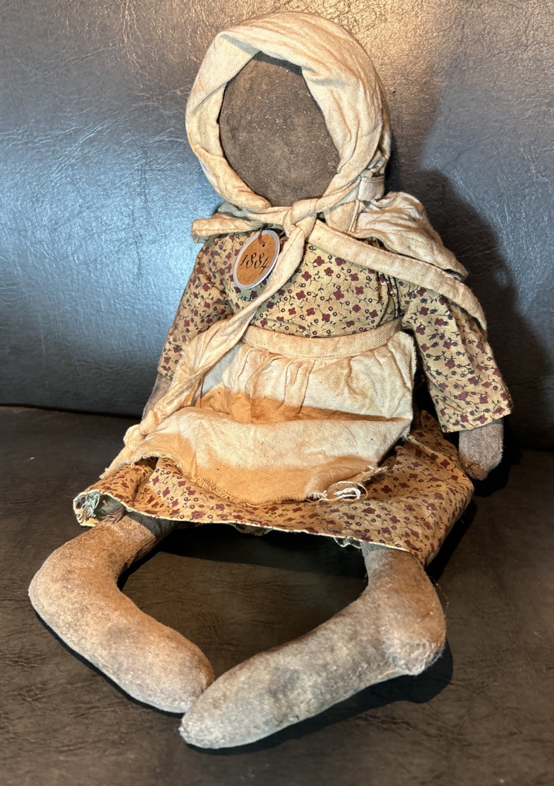 Primitive Style Folk Art Doll Rag Doll By Honey And Me 1984 Style, Vintage