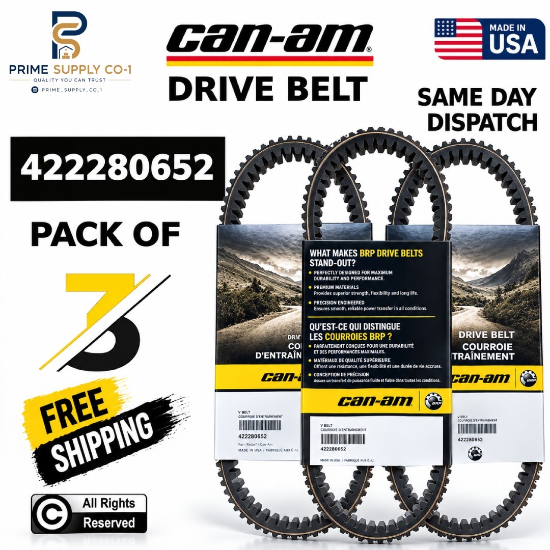 3 Pack Genuine Can-Am 422280652 OEM Clutch Drive Belts for Maverick X3 Turbo RR