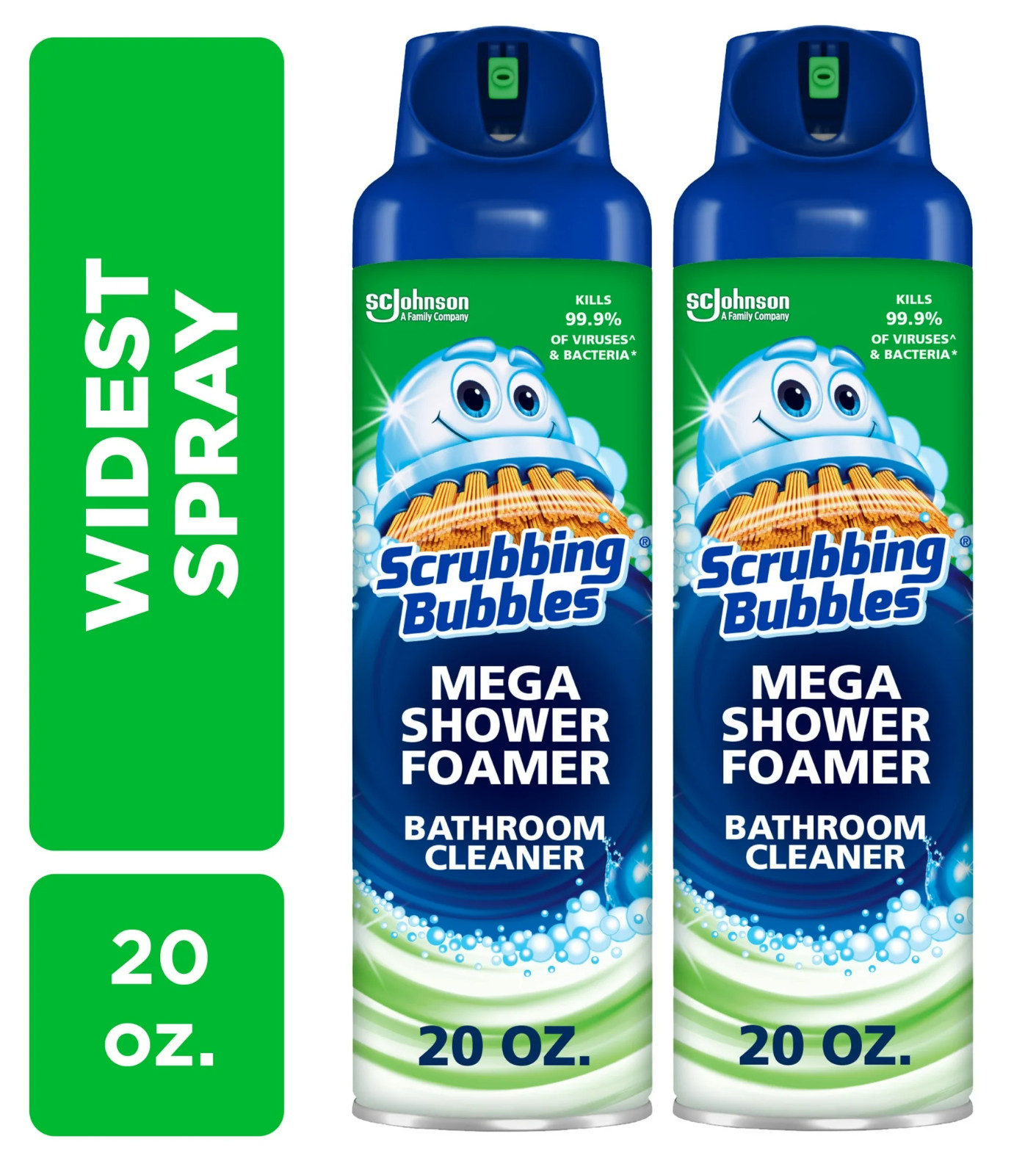 Scrubbing Bubbles Mega Shower Foamer Aerosol, Tough Foaming Bathroom (Pack of 2) Scrubbing Bubbles Mega Shower Foamer Aerosol, Tough Foaming Bathroom (Pack of 2)