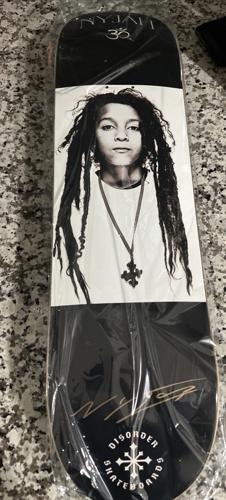 RARE SIGNED Nyjah Huston Young Jah 30th Disorder Skateboard Deck AUTOGRAPHED RARE SIGNED Nyjah Huston Young Jah 30th Disorder Skateboard Deck AUTOGRAPHED