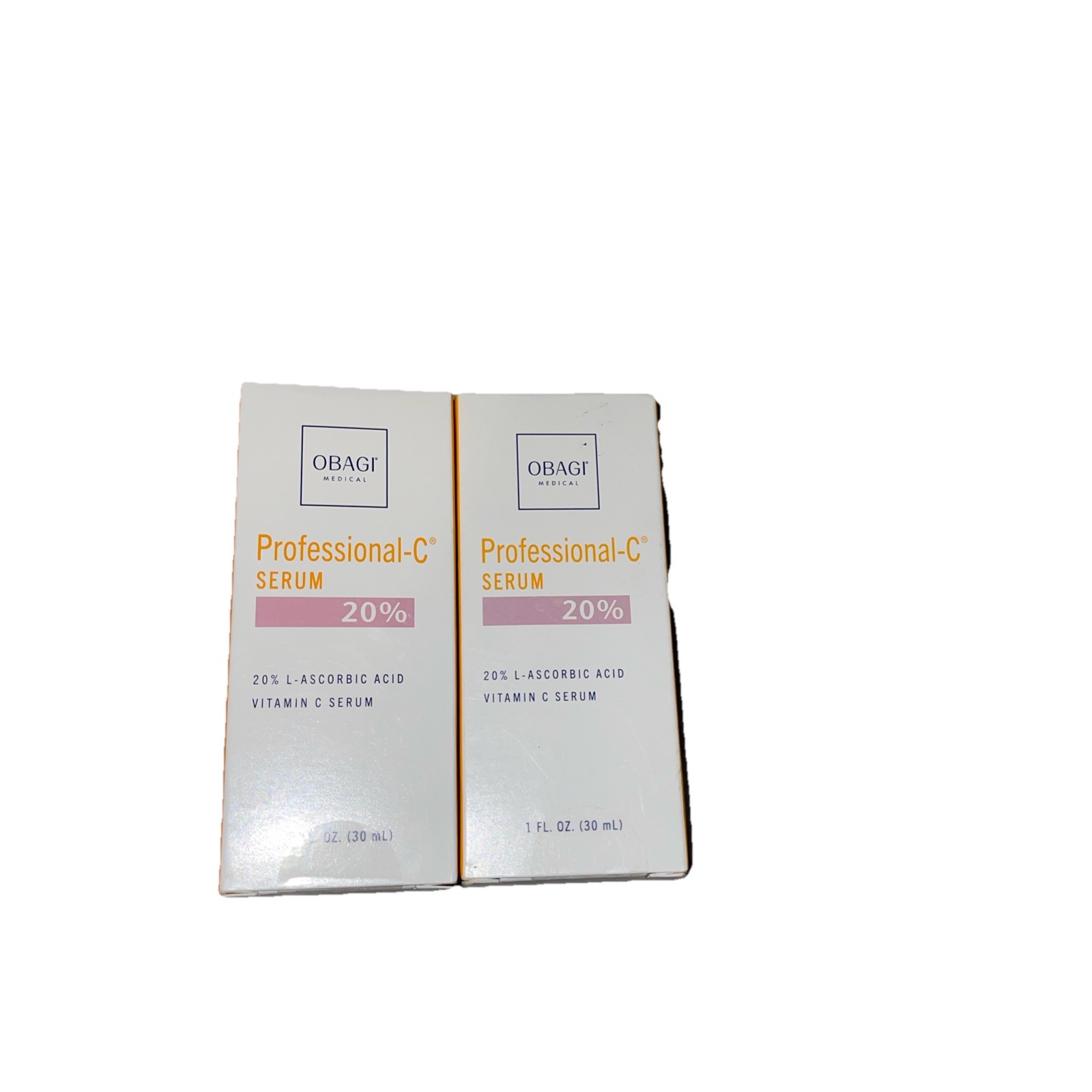 2 Obagi Professional-C Facial Serum 20% Total 30 ml Full Size 1oz 2 Boxes Sealed 2 Obagi Professional-C Facial Serum 20% Total 30 ml Full Size 1oz 2 Boxes Sealed