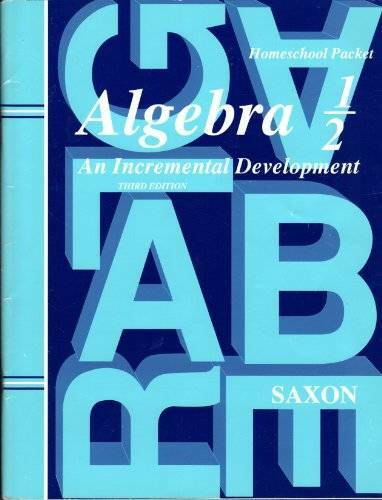 Saxon Algebra 1/2: An Incremental Development - Paperback - GOOD