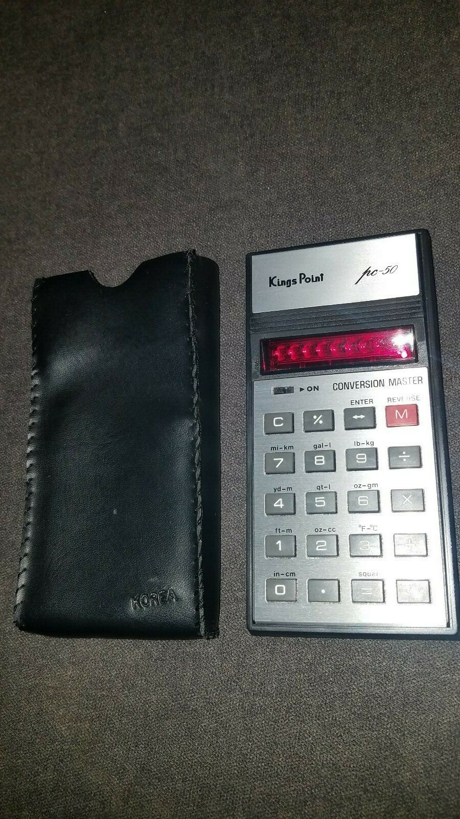 Vintage 1976 King\'s Point PC-50 Conversion Master Calculator with Cover \ Vintage 1976 King\'s Point PC-50 Conversion Master Calculator with Cover \