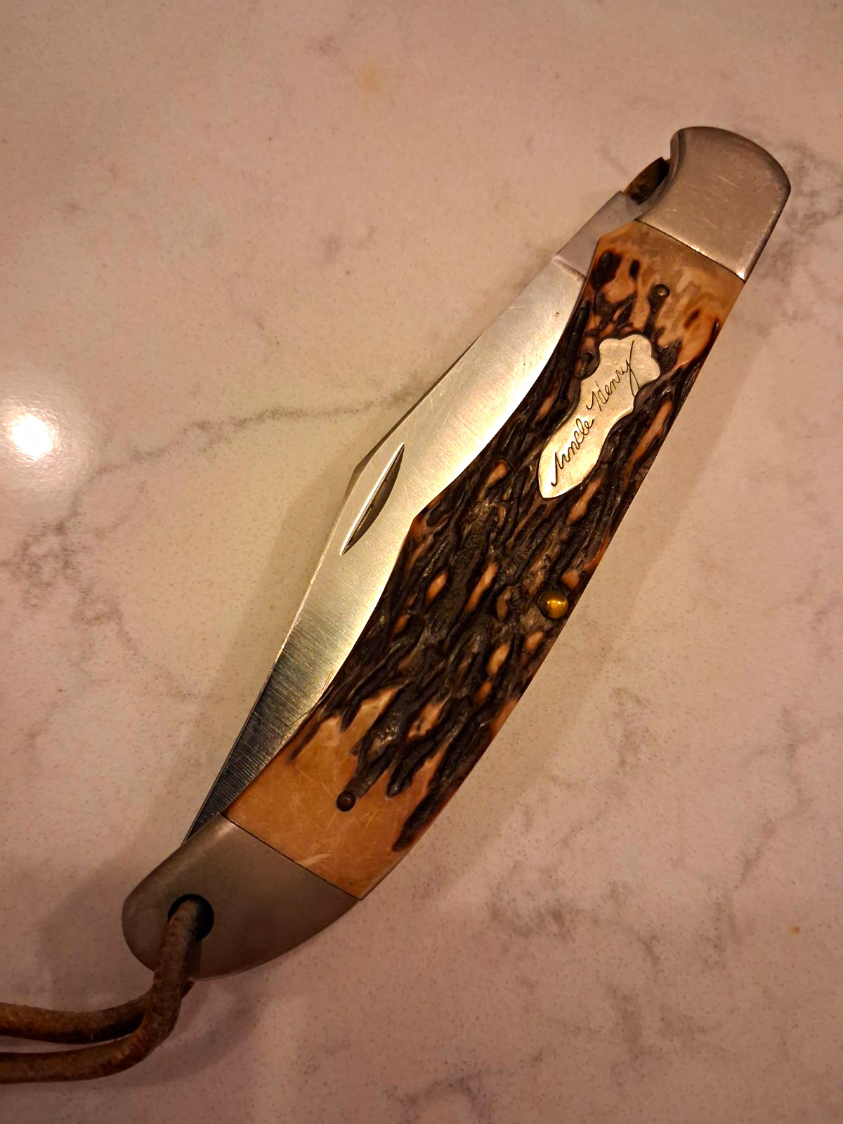 Vintage Schrade USA 127UH Uncle Henry Folding Hunter Pocket Knife, 1986 Engraved Vintage Schrade USA 127UH Uncle Henry Folding Hunter Pocket Knife, 1986 Engraved