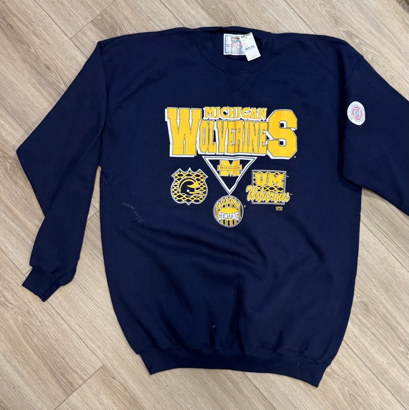 Vintage Michigan Wolverines Sweatshirt NEW WITH TAGS Vintage 1990 UM Sweatshirt Vintage Michigan Wolverines Sweatshirt NEW WITH TAGS Vintage 1990 UM Sweatshirt