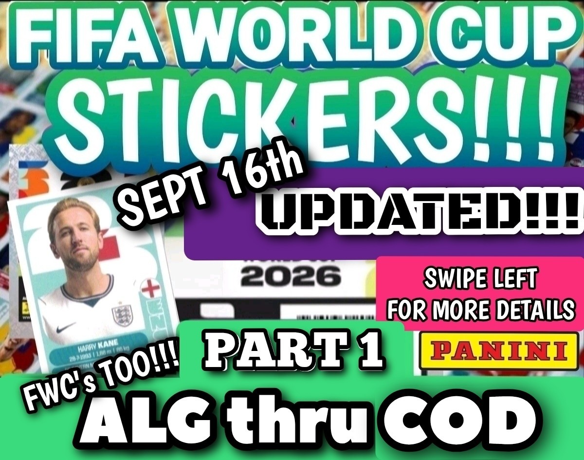 🔥BUY 2 GET 1 FREE 💯SEPT 16th UPDATE🔥⚽️2026 FIFA World Cup Panini Stickers #1