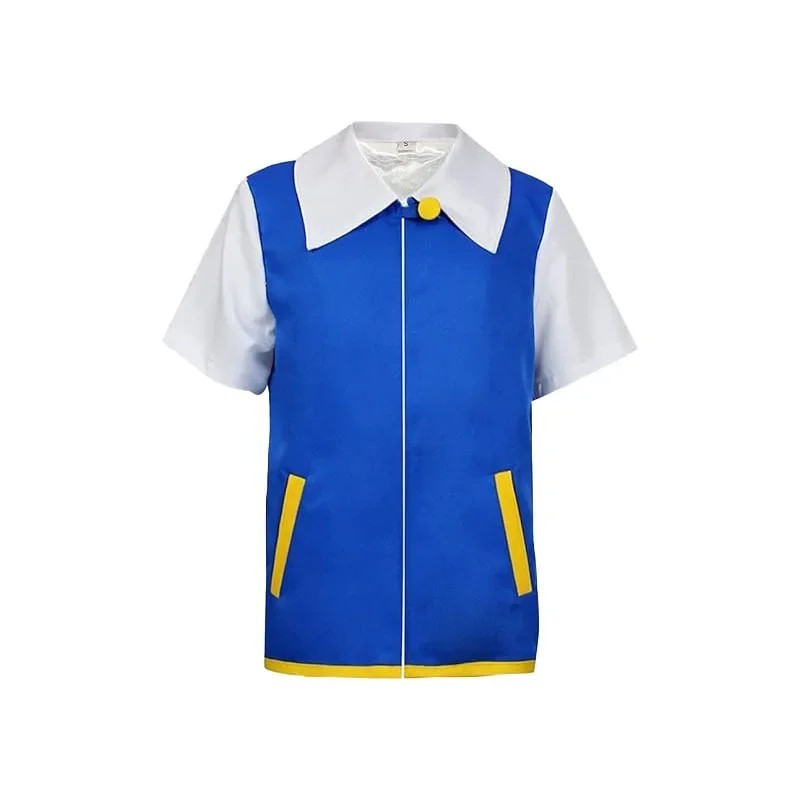 Kids Adults Trainer Anime Ash Ketchum Costume for Kids Halloween Party Cosplay
