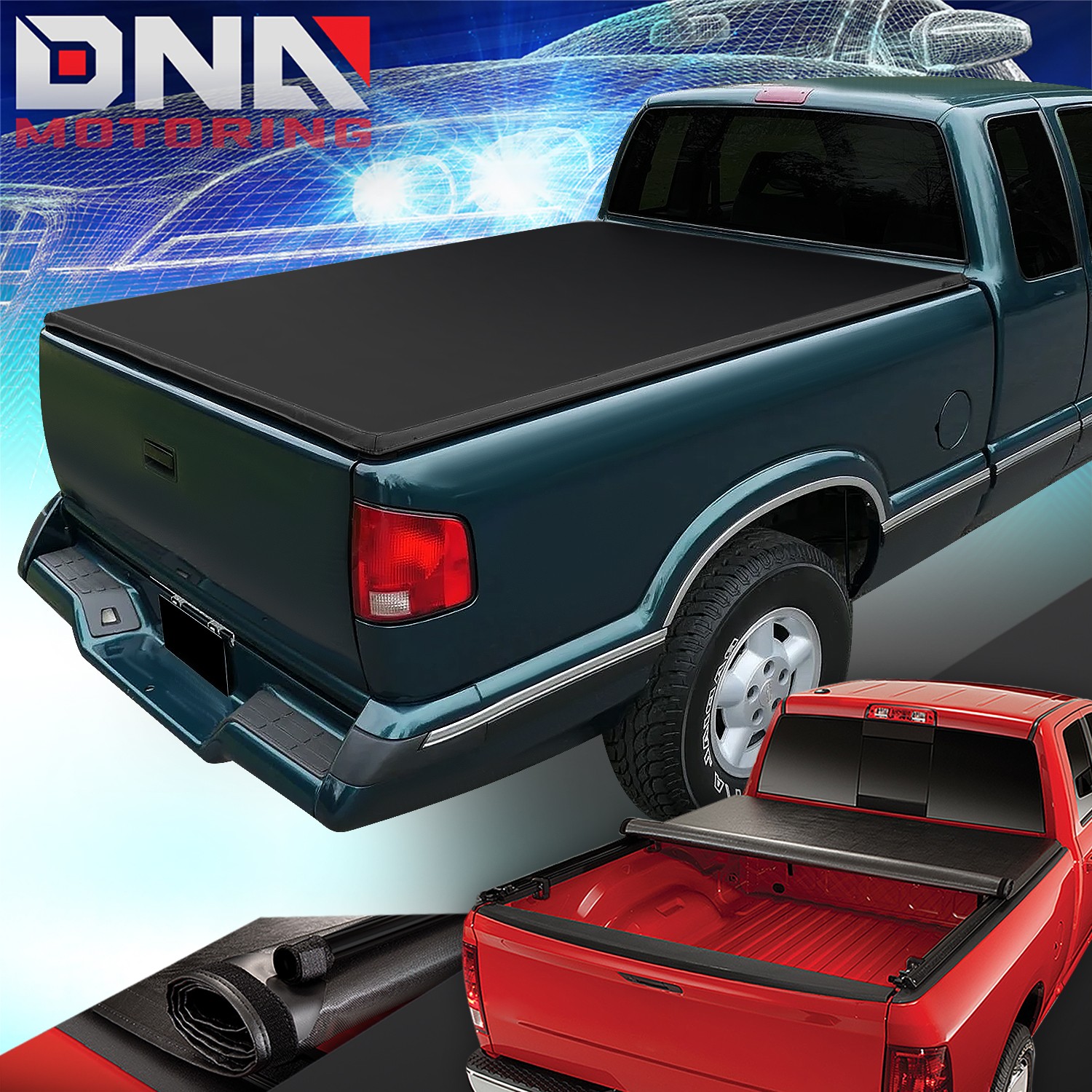 FOR 1994-2003 CHEVY S10 GMC SONOMA 6 FT FLEETSIDE BED SOFT ROLL-UP TONNEAU COVER FOR 1994-2003 CHEVY S10 GMC SONOMA 6 FT FLEETSIDE BED SOFT ROLL-UP TONNEAU COVER