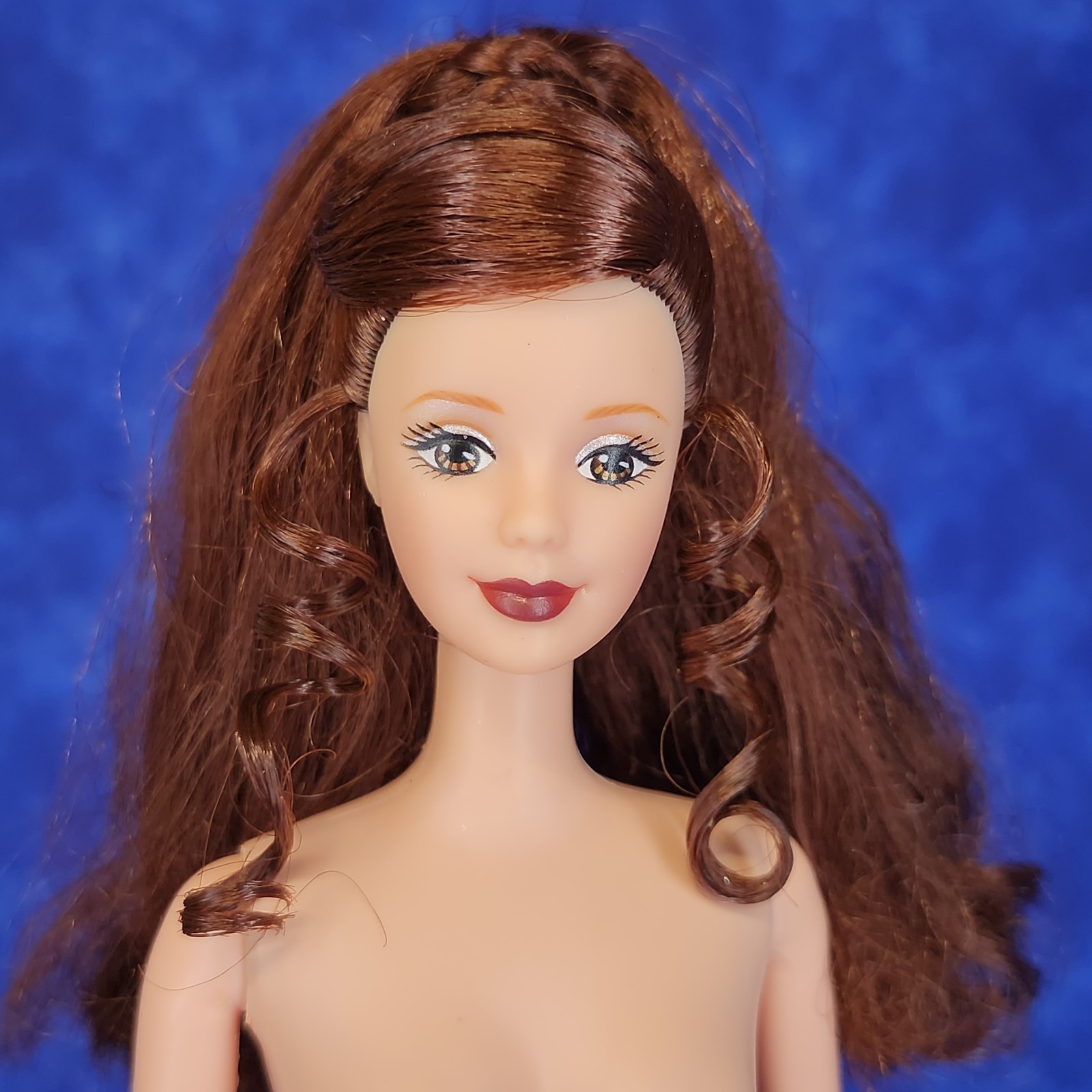 Barbie Auburn Hair Brown Eyes Light Fair Skin Mackie Face Nude Collectible Doll