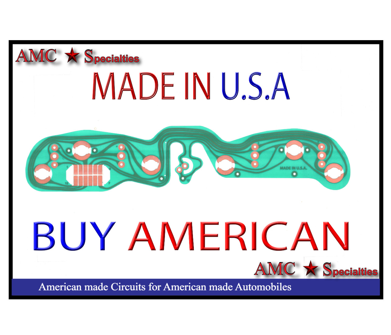 87 88 89 90 91 JEEP WRANGLER GAUGES PRINTED CIRCUIT BOARD MADE IN THE U.S.A.