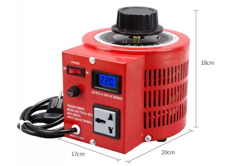 220V 1000VA/2000VA Single Phase Max 0-300v 5 Amp Variac Variable Transformer
