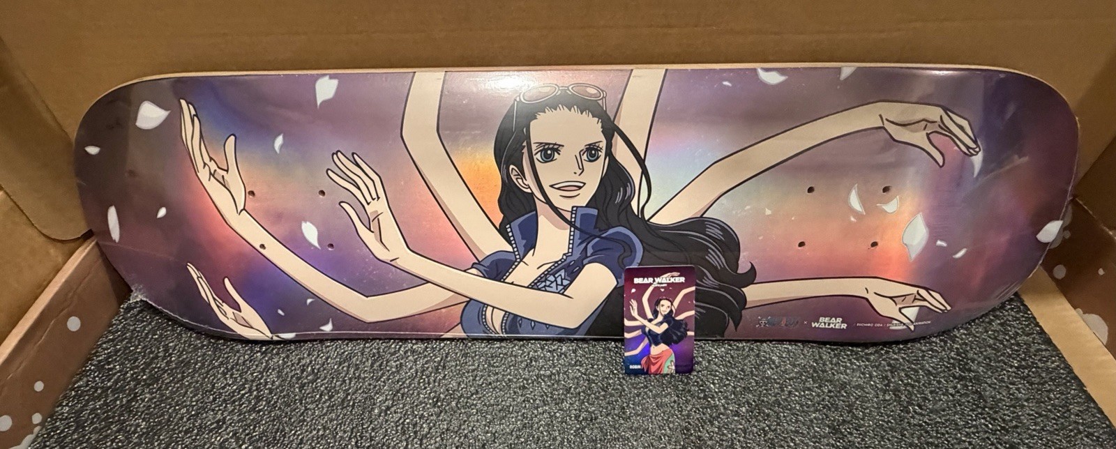 Bear Walker x One Piece ROBIN Holographic Skate Deck | LE 1500 | COA Bear Walker x One Piece ROBIN Holographic Skate Deck | LE 1500 | COA