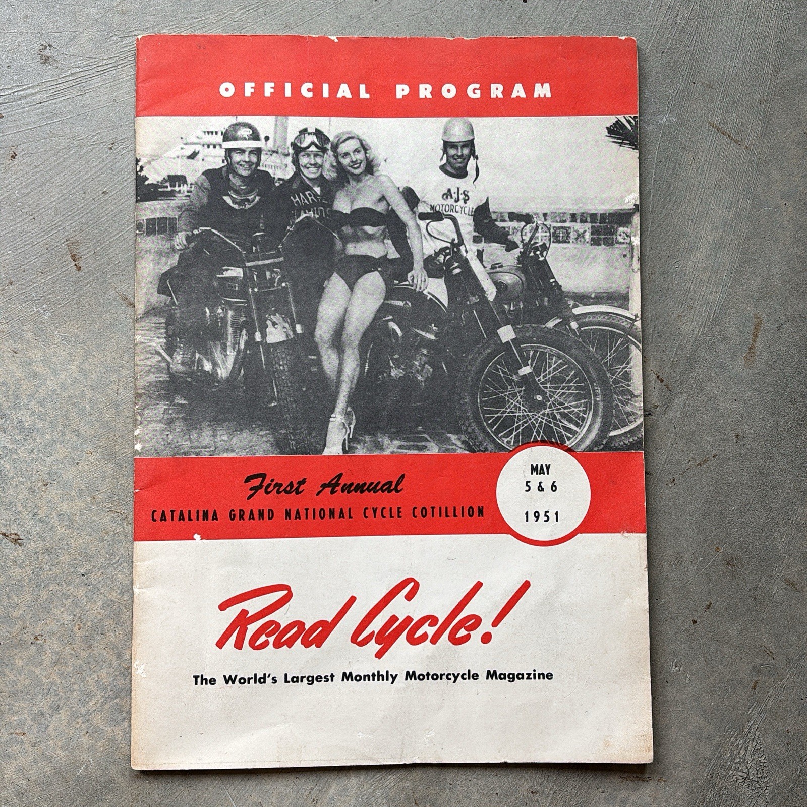 Catalina Grand Prix Program 1951 First Ever RARE Triumph BSA Harley WR Catalina Grand Prix Program 1951 First Ever RARE Triumph BSA Harley WR