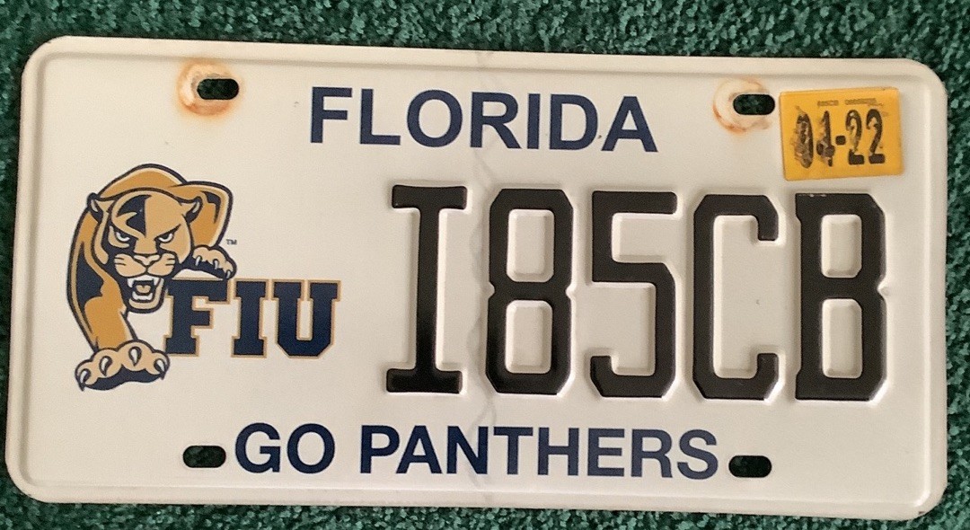 Florida FIU Panthers License Plate 