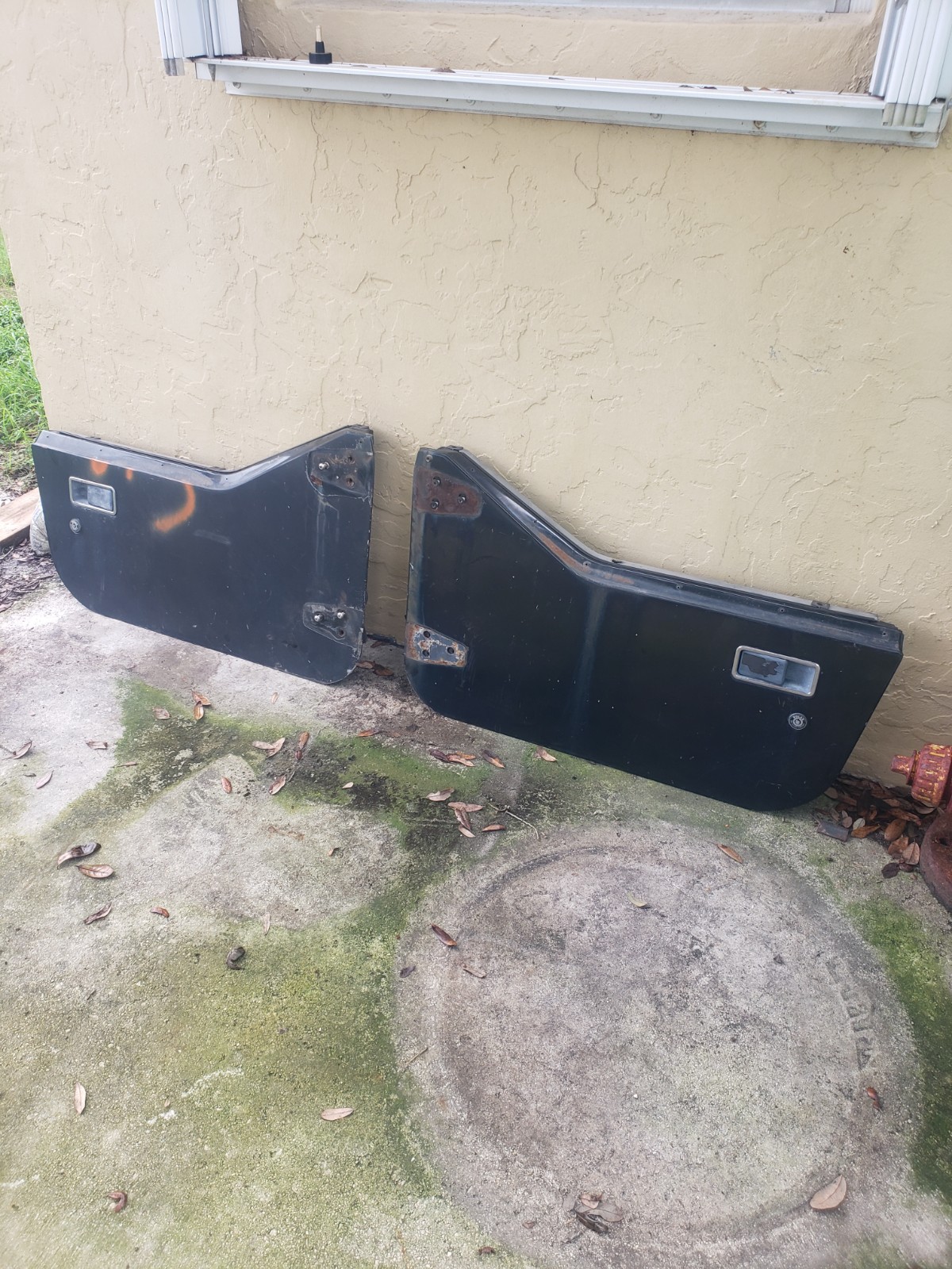 1987-1995 Jeep Wrangler YJ OEM Steel Half Doors Pair LH RH With Panels 