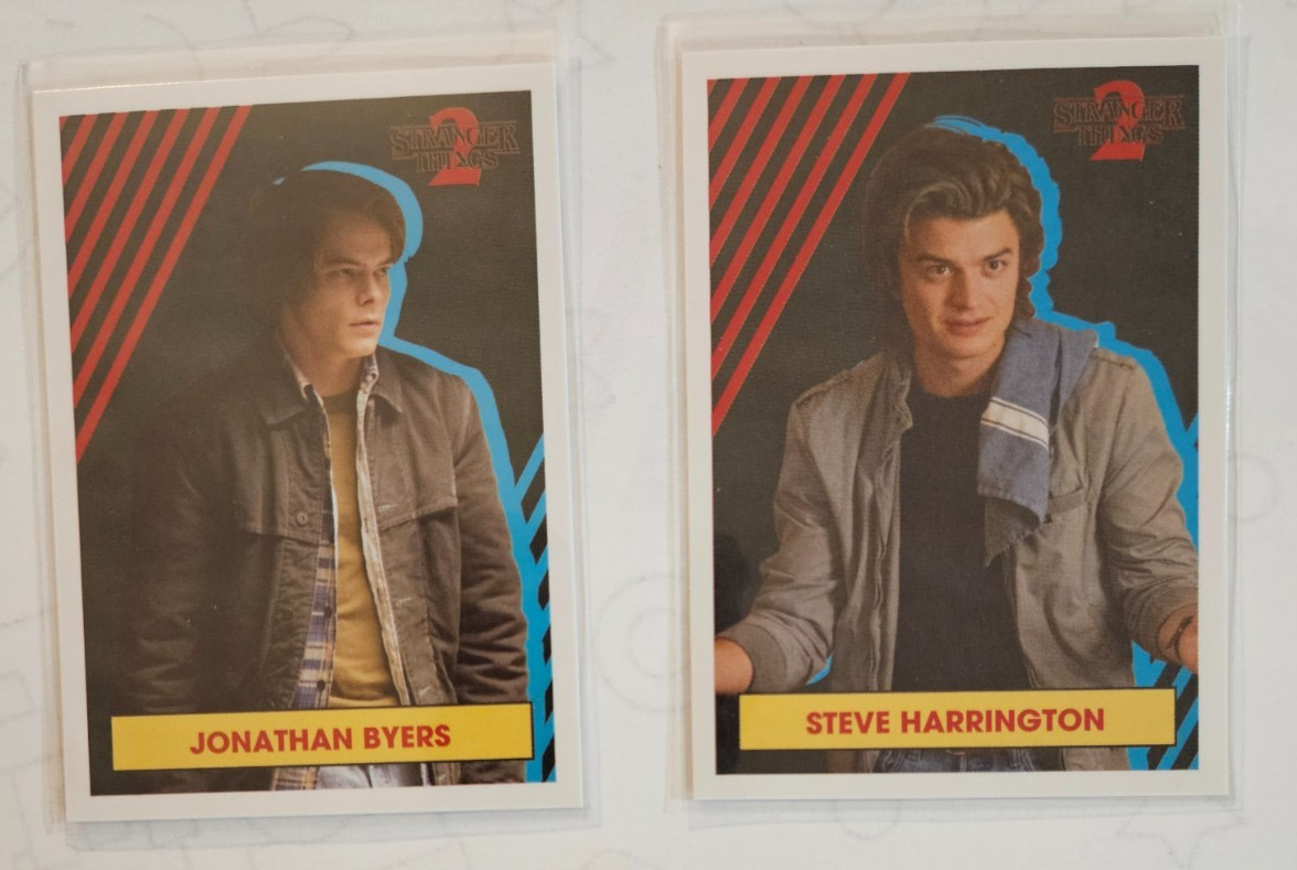 Topps Stranger Things Season2 CharacterStickers 2 cards CS-10, 11 Jonathan Steve Topps Stranger Things Season2 CharacterStickers 2 cards CS-10, 11 Jonathan Steve