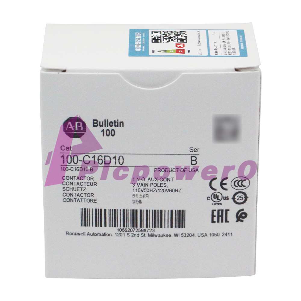 New Allen-Bradley 100-C16D10 100-C IEC Contactor, Screw Terminals Line Side 16A