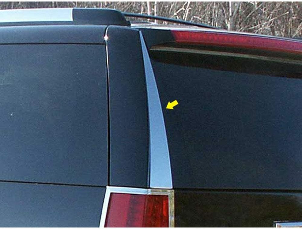 2pc. Luxury FX Chrome Rear Window Trim for 2007-2014 Cadillac Escalade