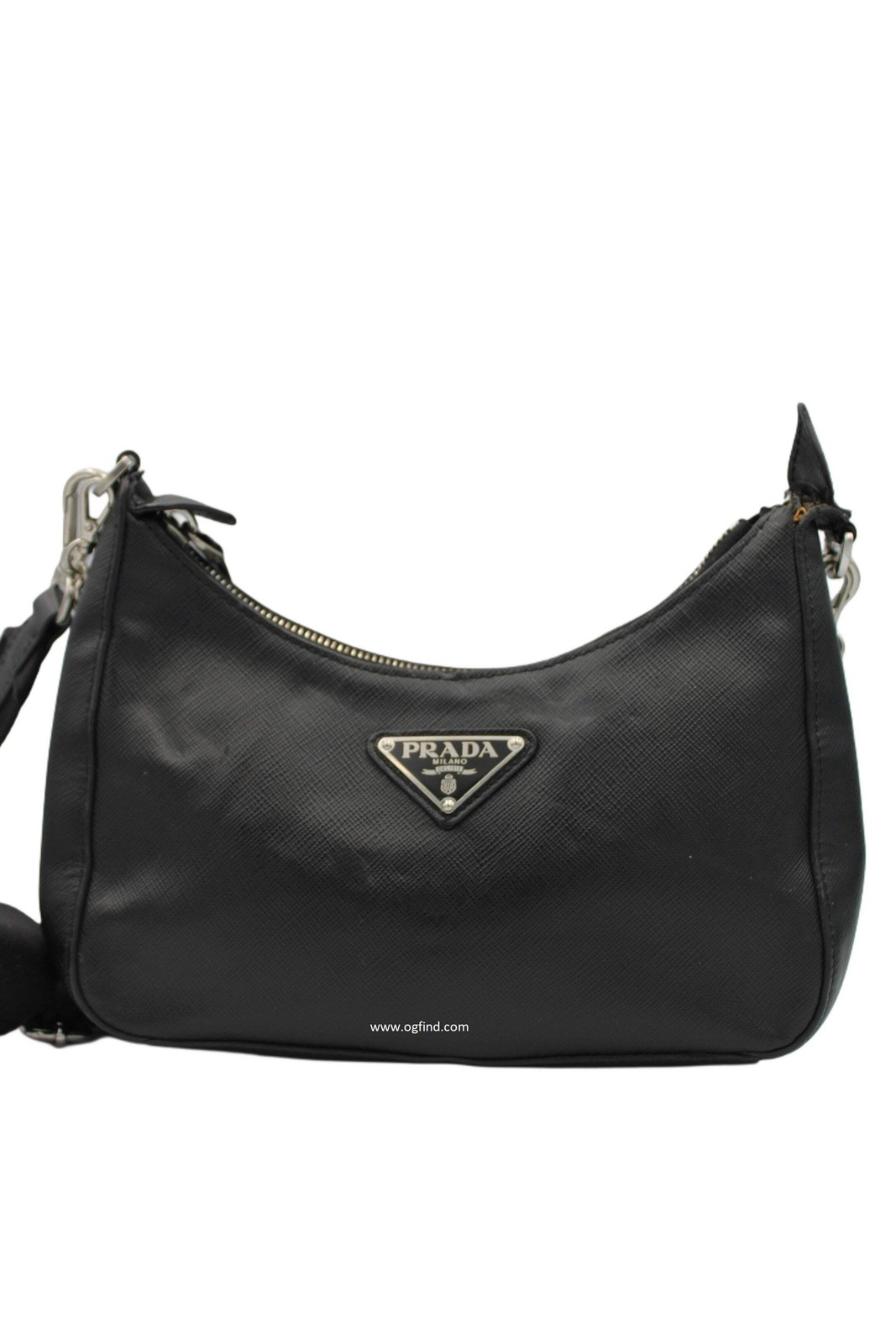 Prada Re-Edition 2005 Shoulder Bag – Black Saffiano Leather  With Accents