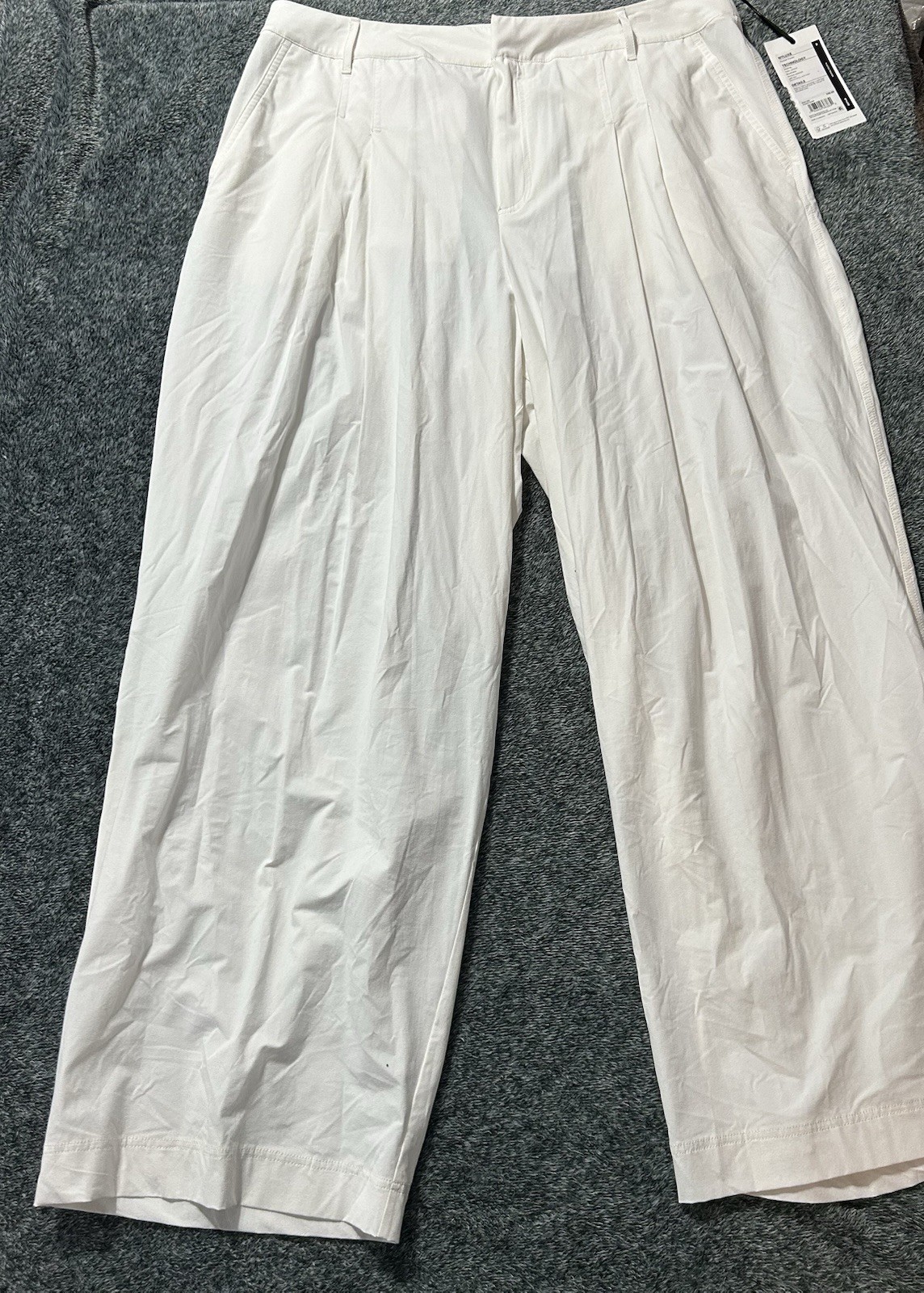 Calia Nyluxe High Rise Pleated Trouser Women\'s XL Cloud Cover Pants (C4)