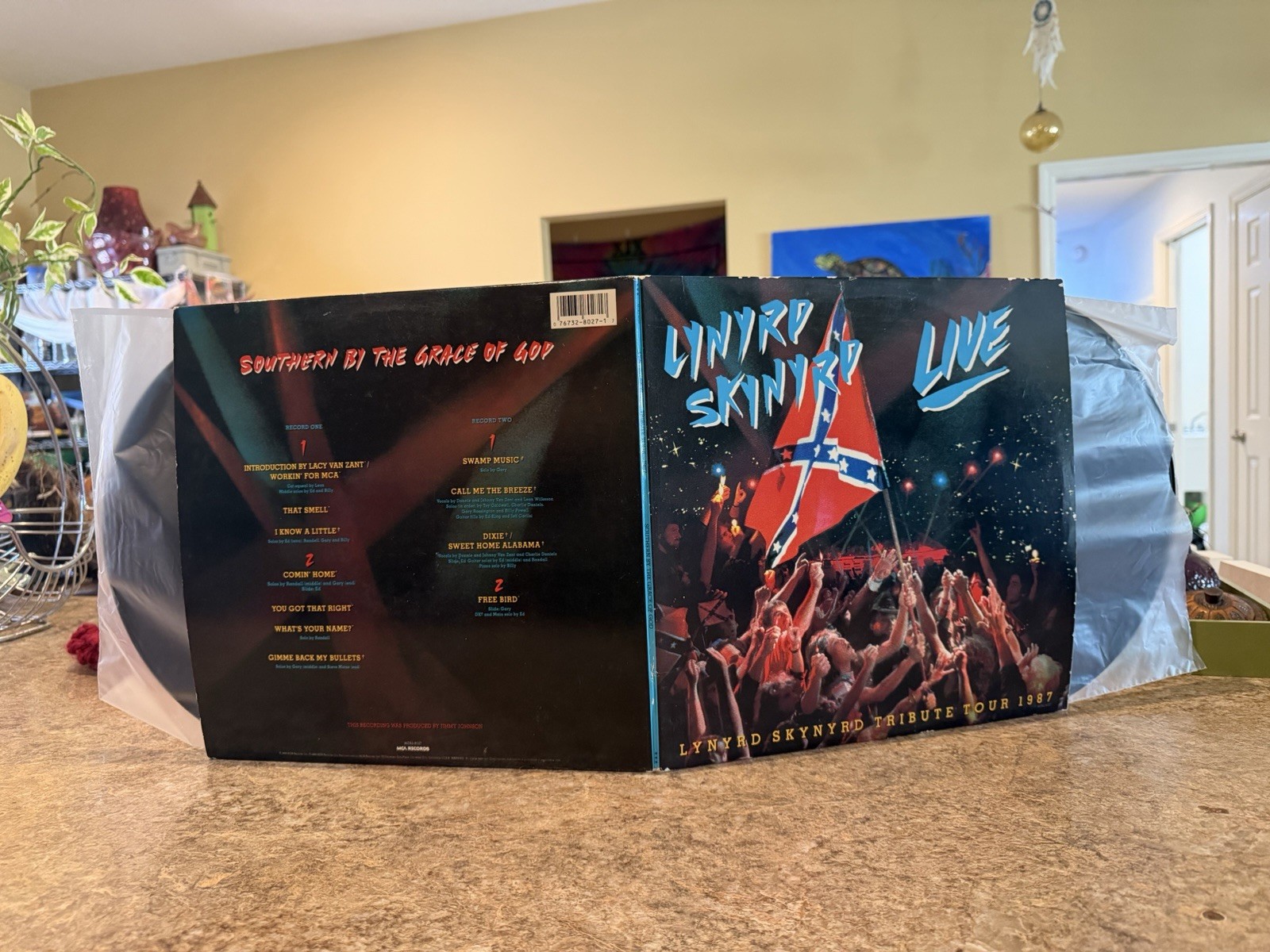 Vintage Lynyrd Skynyrd 1987 Tribute Tour Live Vinyl Album Rare Original