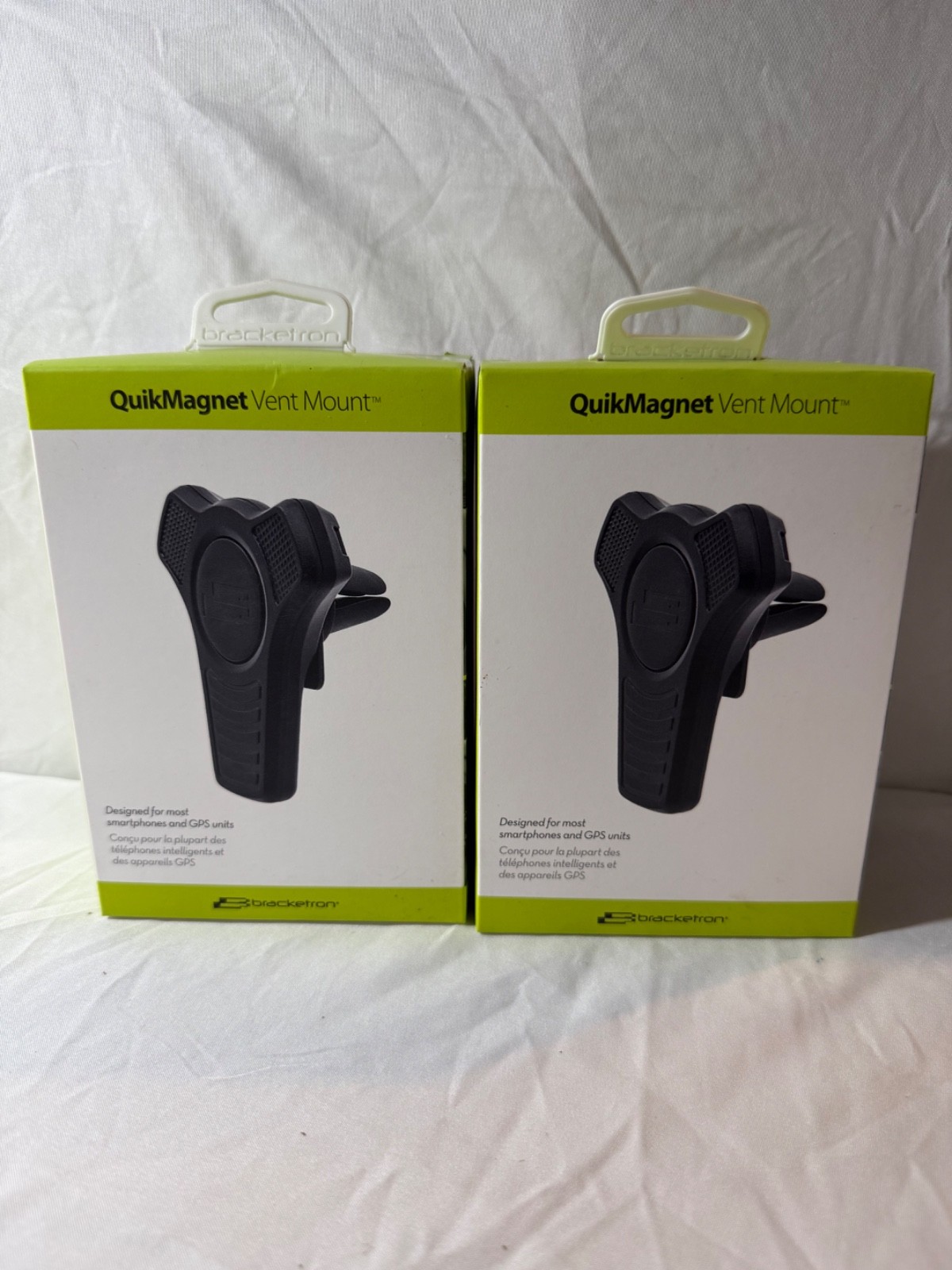 2X Bracketron Quik Magnet Vent Mount for Smart Phones and GPS