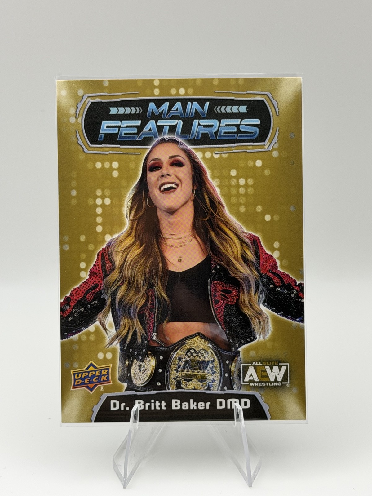 2022 Upper Deck AEW All Elite Wrestling - Main Features Britt Baker #MF-6 Gold
