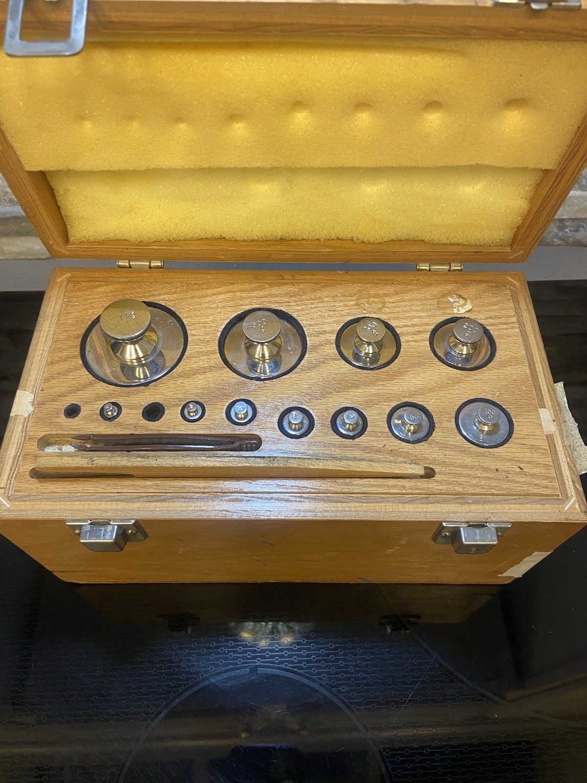 VTg Troemner Apothecary Weight Set Wood Case Used By  US Army