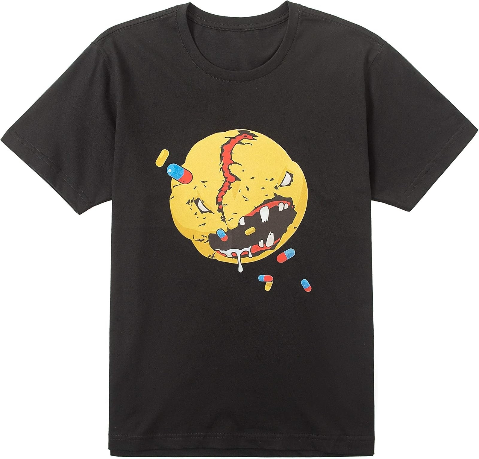 Vintage Black Graphic T-Shirt for Cosplay Enthusiasts