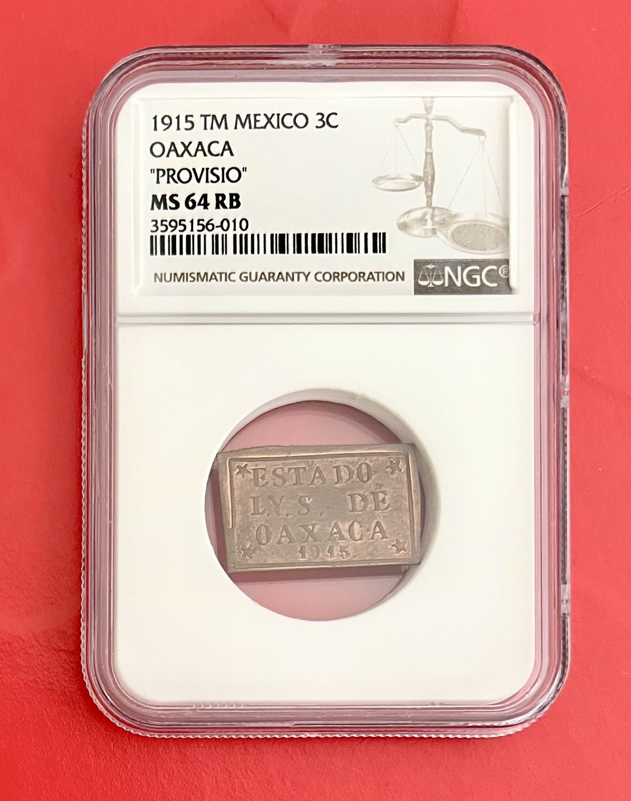 Mexico 1915 TM 3 Centavos Oaxaca \ Mexico 1915 TM 3 Centavos Oaxaca \