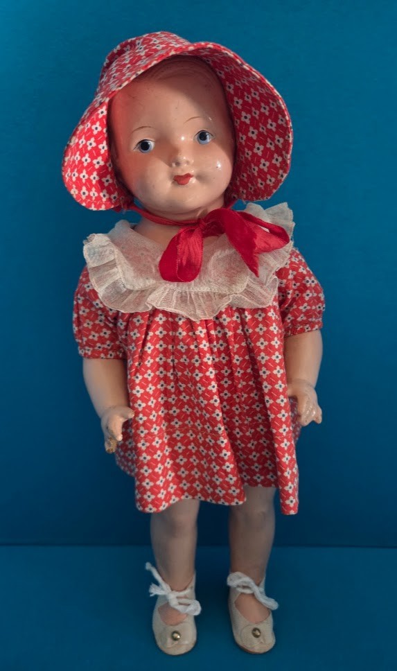 Antique Effanbee (F&B) 14” Compo and Cloth BABY DAINTY 1912-1929 Original Outfit
